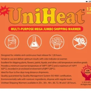 Heat Pack UNIHEAT: 120 Hour Multi Purpose Shipping Warmer